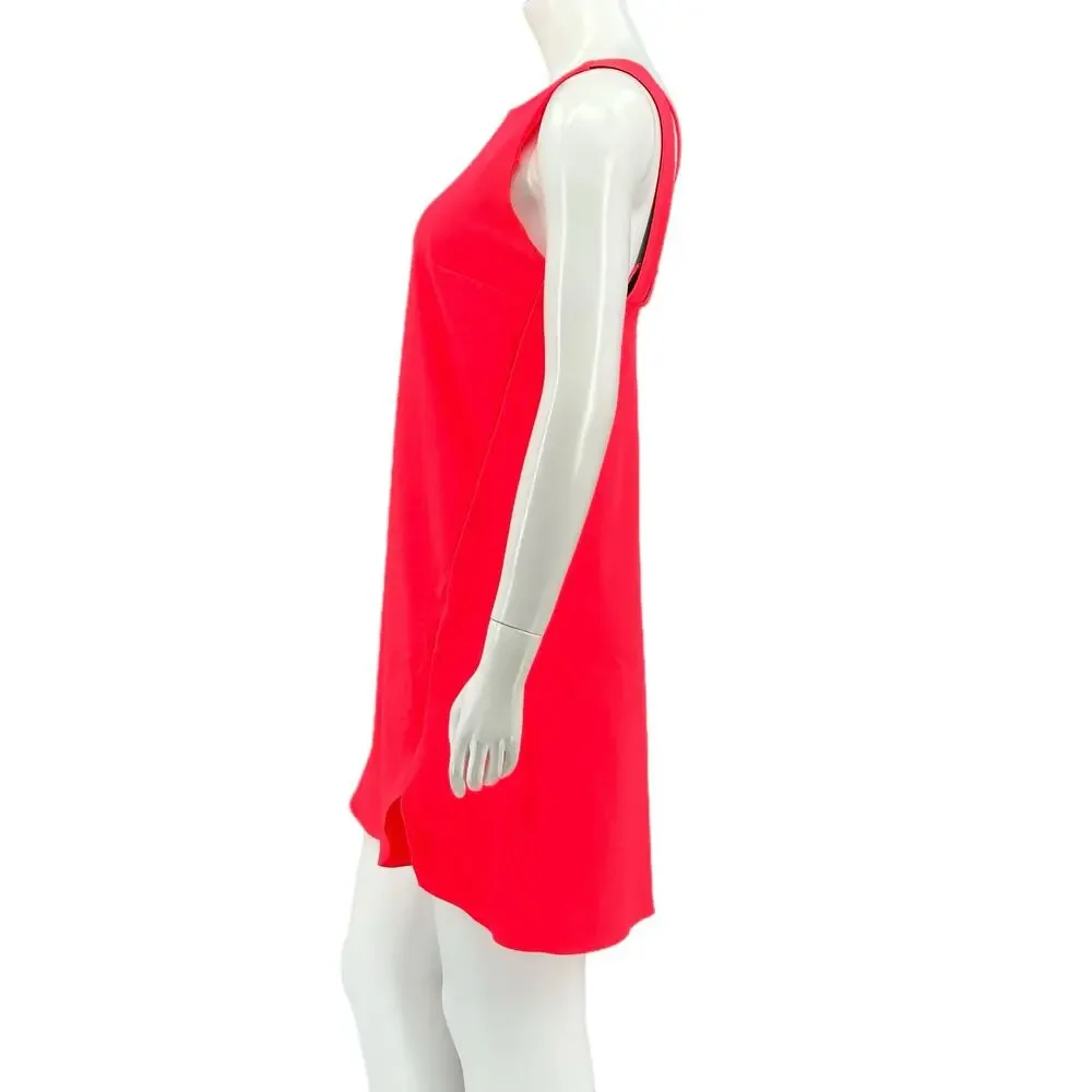 Armani Exchange Dress Womens 4 Neon‎ Pink Shift Strappy Cutout Sleeveless Party